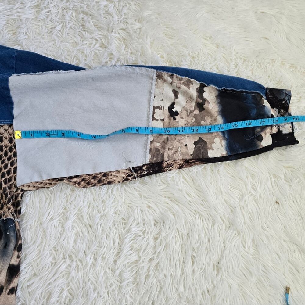 Zara Patchwork Mixed Print Long Sleeve Top - Picture 12 of 13